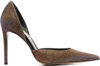 Glitter-Detail Stiletto Pumps