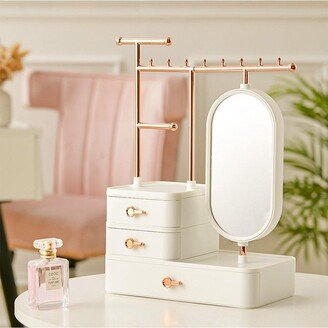 Living and Home Modern Jewelry Dressing Table Mirror-AA