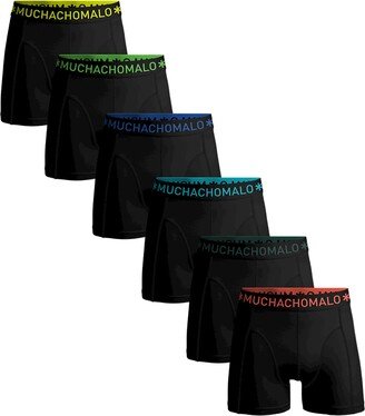 Muchachomalo Men's 6 Pack Boxer Shorts 6 x Solid