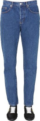 Mid-Rise Straight-Leg Jeans-AL