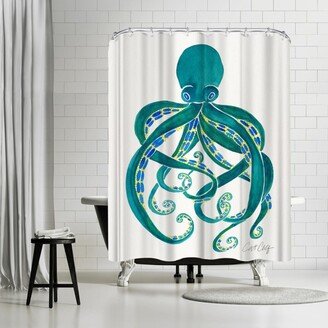 71 x 74 Shower Curtain, Octopus by Cat Coquillette