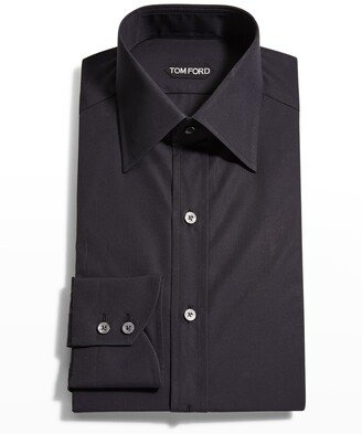 Men's Solid Cotton Dress Shirt