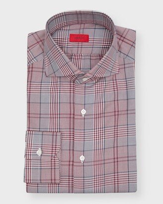 Men's Cotton Plaid Dress Shirt-AC