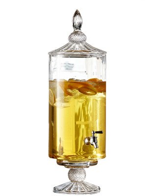 Fifth Avenue Crystal Westchester Optic Glass Beverage Dispenser Reshipper