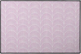 Door Mats: Art Deco Fields - Lavender Door Mat, Purple