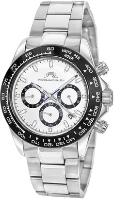 PORSAMO BLEU Men's Preston Multi-Function Dial Two-Tone Stainless Steel Bracelet Watch, 41mm