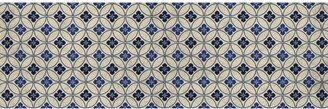 FlorArt Palisades Low Profile Easy Clean Kitchen Runner Blue/Cream