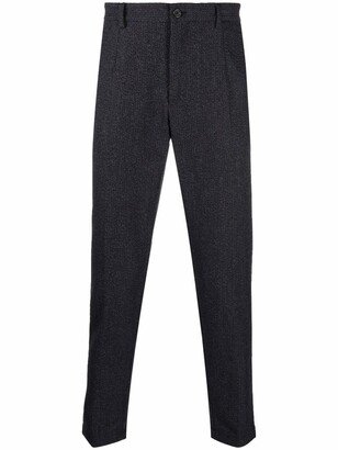 Pinstripe-Pattern Pressed-Crease Trousers