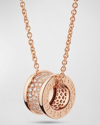 B.Zero1 18k Rose Gold Necklace with Diamonds