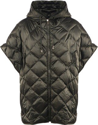 Drawstring Quilted Jacket-AB