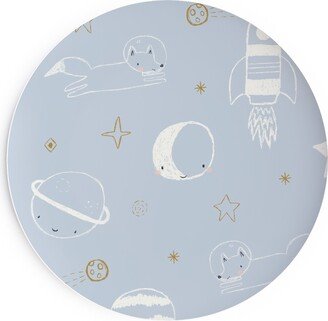 Salad Plates: Space Adventure - Blue Salad Plate, Blue