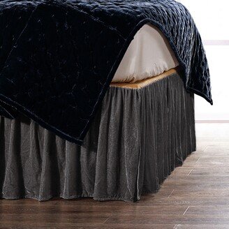 Stella Faux Silk Velvet Bed Skirt, 1PC