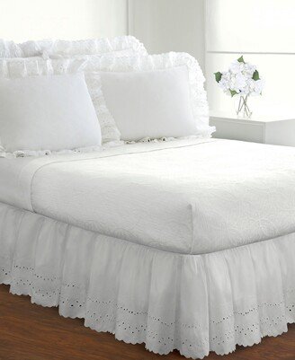 Ruffled Eyelet 18 Drop California King Bed Skirt