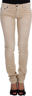 Beige Wash Slim Fit Cotton Stretch Women's Jeans