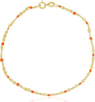 The Lovery Orange Enamel Glitter Bracelet