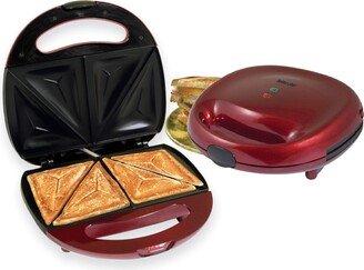 4 Section Non-Stick andwich Grill in Red