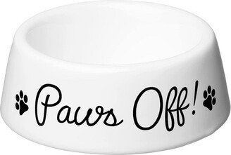 Amici Pet Ceramic Paws Off Dog Bowl, Medium