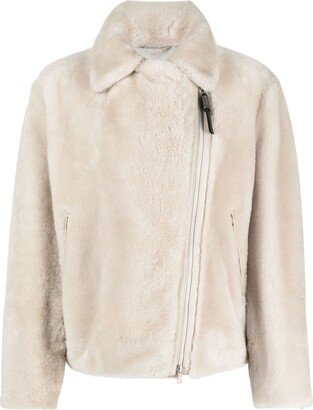 Shearling Zip-Up Jacket