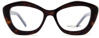 Cat-Eye Frame Glasses-CZ