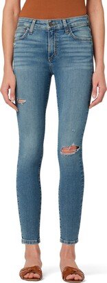 Distressed Crop Curvy Skinny Jeans