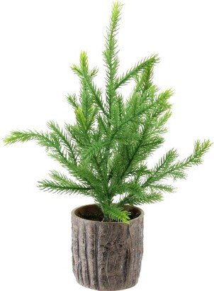 Northlight 1' Unlit Artificial Christmas Tree Pine In Faux Wooden Pot