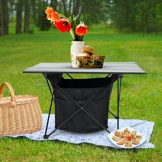 Portable Folding Aluminum Alloy Table with High-Capacity Storage and Carry Bag