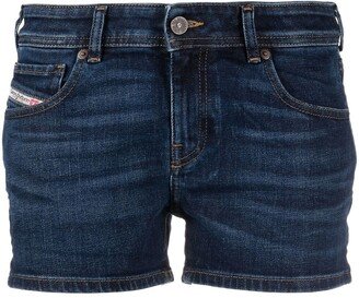 Straight-Leg Denim Shorts-AB