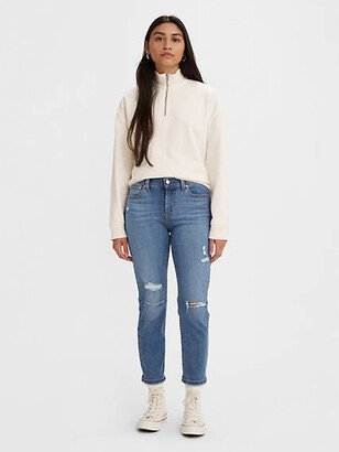 Boyfriend Mid Rise Women's Jeans - Worn In Dark Indigo