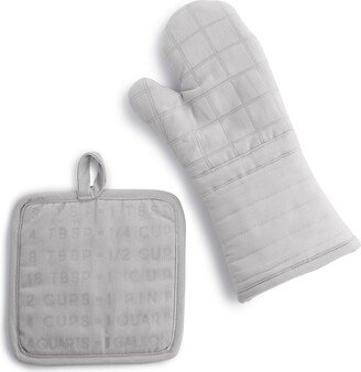 Gray Cotton Mitt & Pot Holder Set, Created for Macy's