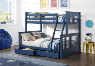 Tiramisubest Harley II Twin over Full Bunk Bed with 2 Drawers