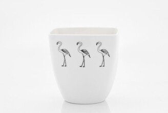 Porcelain Cup With Flamingos, Funny Kids Mug