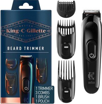 King C. Men's Cordless Beard Trimmer + 3 Interchangeable Combs