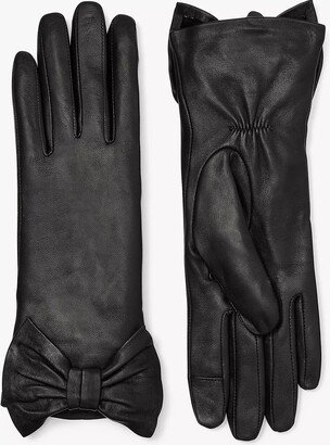 Bow Leather Gloves