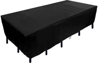 National Tree Company 128 Waterproof Patio Furniture Cover, Black - 128 in