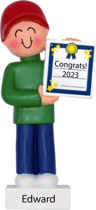 Personalized Award Certificate Ornament, Trophy Personalized, Congratulations Gift, Congrats, Custom Christmas Ornament 2023 For Him