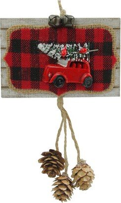 Northlight 7.5 Red Truck Hauling the Christmas Tree Ornament