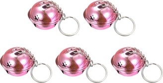 Unique Bargains 5Pcs Pet Bells, 4cm/1.57 Dia Carbon Steel Jingle Bell for DIY Pink