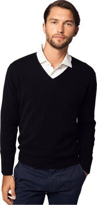 Bellemere New York Bellemere Men's Solid V-Neck Merino Sweater