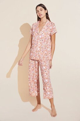 Gisele Printed TENCEL™ Modal Short Sleeve Cropped PJ Set-AA