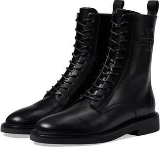 Double T Combat Boot (Perfect Black) Women's Boots