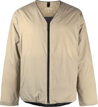 V-neck padded-design jacket