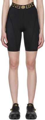 Black Greca Border Bike Shorts