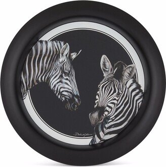 Zebra-Print Lacquered Tray (42cm)