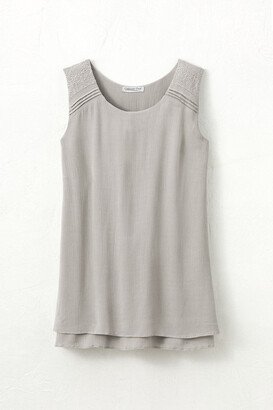 Women's Best Night Out Bias Tank Top - Shell Grey - PS - Petite Size