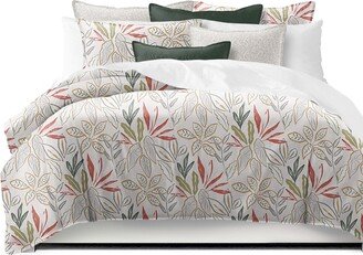 6ix Tailors Fall Foliage Beige Coverlet and Pillow Sham