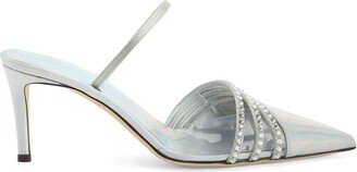 Holographic Embellished Pumps