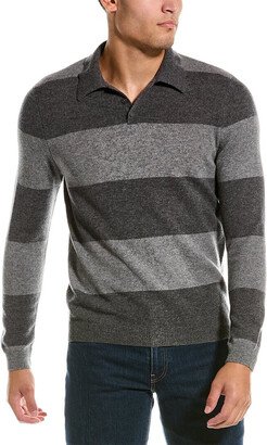 Striped Wool & Cashmere-Blend Polo Sweater