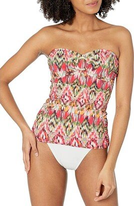 Free Spirit Draped Bandini with Ring (Multi) Women's Swimwear