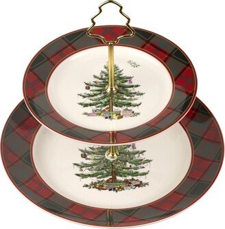 Christmas Tree Tartan Tiered Server-AA