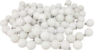 Northlight 96 Count Winter Shatterproof 4-Finish Christmas Ball Ornaments Mm